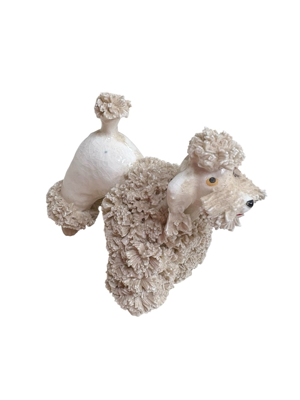 Vintage Spaghetti Poodle Dog Figurine